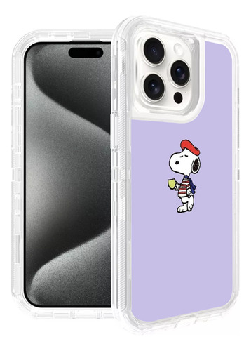 Protector Para iPhone Uso Rudo  De Snoppy Caricatura))