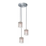 Lustre Cristal  Multi Brilho  3 Lâmpadas Inclusa