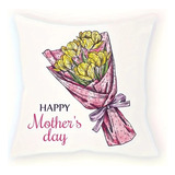 Funda De Almohada De Algodón Con Estampado Happy Mothers Day