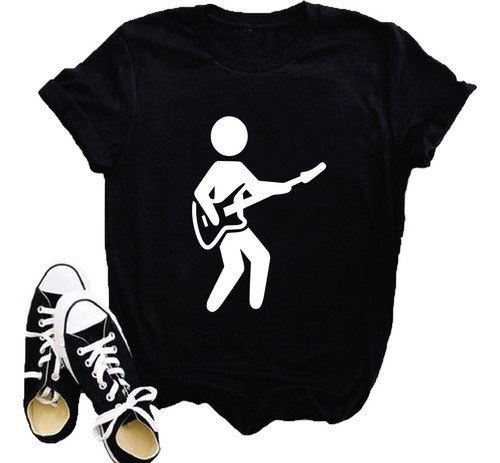 Remera Rockera 100% Algodón Rock And Roll Guitarra Musica 22