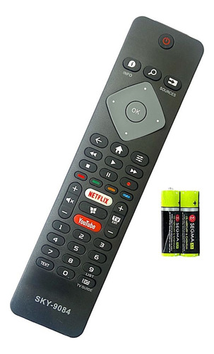 Controle Remoto Compatível Philips Smart Tv Lcd 32 42 43 50