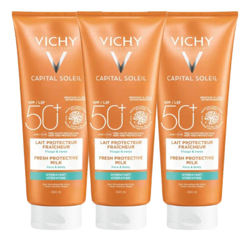 Combo X3 Vichy Capital Soleil Fps50 Beach Familiar 300 Ml