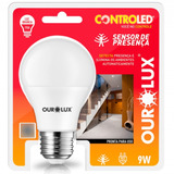 Ourolux Controled Lâmpada 9w Sensor De Presença Envio Hoje 