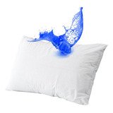 Protector De Almohada De Toalla Impermeable 70x50cm Color Blanco Liso