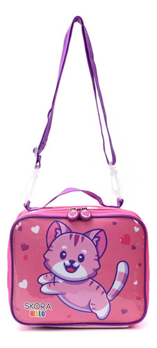 Lunchera Térmica Skora Hello Kawaii Poliester Pvc Animales