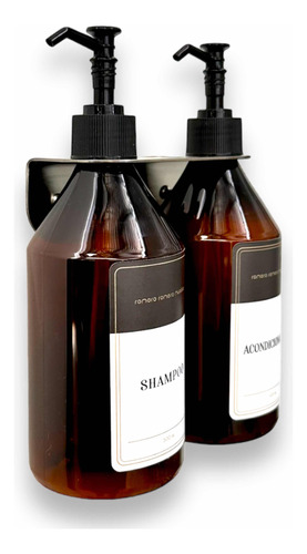 Dispenser De Shampoo Crema De Enjuague Soporte + Envases
