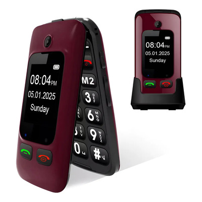 Yeemovil F22 Teléfono Celular Para Adultos Mayores, 4g Teléfono Plegable Con Botones Grandes, Doble Pantalla, Sos Botón, Volumen Alto | Meses sin interés