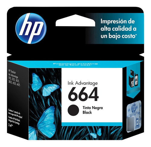 Cartucho Hp 664 Negro F6v29al