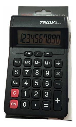 Calculadora Mesa, Escrito, Portátil 10 Dígitos Truly 806a-10