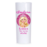 30 Copos Long Drink Personalizado Tema Barbie Com Nome Idade