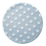 Tapete Infantil Jolitex Mimo Estrelas Azul Redondo 100cm