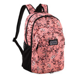 Mochila Puma Rosa Academy Backpack Diseño De La Tela Floral