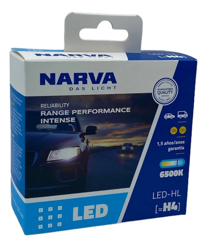 2 Bombillos Led H4/ 9003/ Hb2 Para Carro O Moto Narva