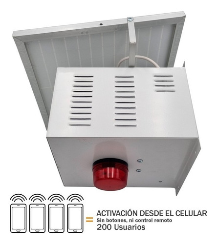 Alarma Comunitaria Gsm + Panel 10w Solar 200 Usuarios