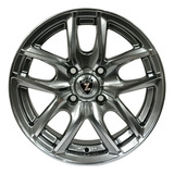 Jogo De Roda De Liga Leve Zuma Wheels Aro 14 628 Hbbp 4x100 Cor Grafite Fosco Diamantado