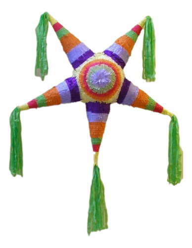 Piñata De Puntas Colores Mexicana