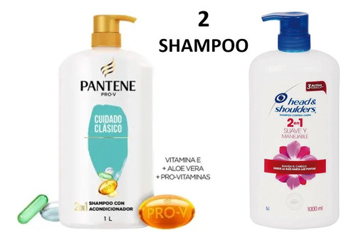 Shampoo Head & Shoulders 1 Litro + Shampoo Pantene 1 Litro