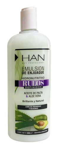 Crema Enjuague Rulos Definidos Aloe Vera Y Palta - Han 500ml