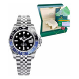 Relógio Rolex Gmt Master Batman Automático Base Eta Premium