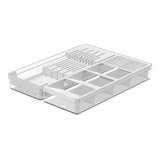 Organizador Facas/talheres Clear Branco Martiplast Ou