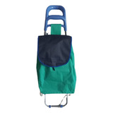 Carro De Compra Reforzado Plegable Verde Lima Y Azul 20kg