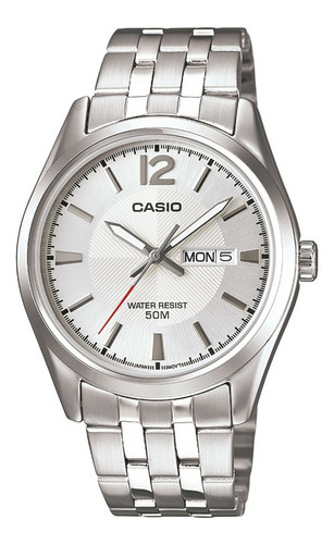 Reloj Hombre Casio Mtp-1335d-7avdf Core Mens Color De La Correa Plateado Color Del Bisel Plateado Color Del Fondo Blanco