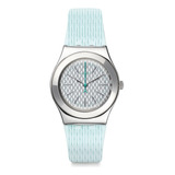 Reloj Swatch Mujer Irony Mint Halo Yls193 Color De La Malla Verde Color Del Bisel Plateado Color Del Fondo Plateado-blanco