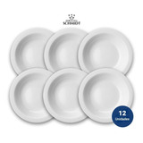 Juego Set X 12 Plato Hondo Porcelana Schmidt 21 Cm