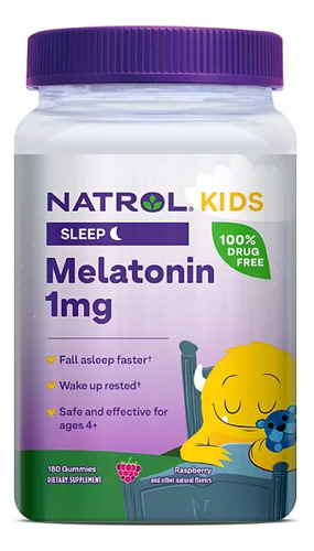 Natrol Niños Melatonina 1mg (180 Gomitas) Americano