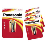 10 Bateria 9v Alcalina Panasoniic Cartela Com 1 Unidade