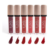 Kit C/6 Unid Gloss Labial Sense Matte Vivai Atacado Revenda