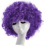 ¡ Peluca Afro Morado Fantasía Fiesta Halloween Hora Loca !!