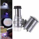 Microscopio Lupa De Bolsillo 60x Con Luz Led/uv - Ideal Para