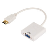 Cable Conversor Blanco Adaptador De Hdmi A Vga 