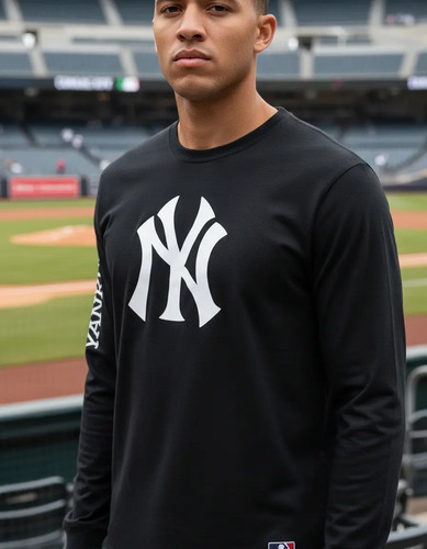 Playera Deportiva Yankees Manga Larga Beisbol Grandes Ligas | Envío gratis