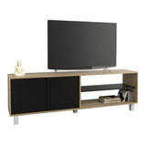 Mueble Rack Mesa Para Tv Hasta 75  Melamina Moderno