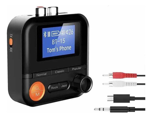 Bluetooth Transmisor Receptor 2en1 Aux, Rca, Con Ecualizador