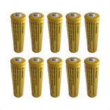 Kit 10 Baterias Recarregáveis 18650 3,7v 4,2v P Lanterna Led