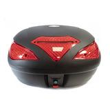 Caja Maletero Porta Equipaje Moto Top Case Led 43 L Negro