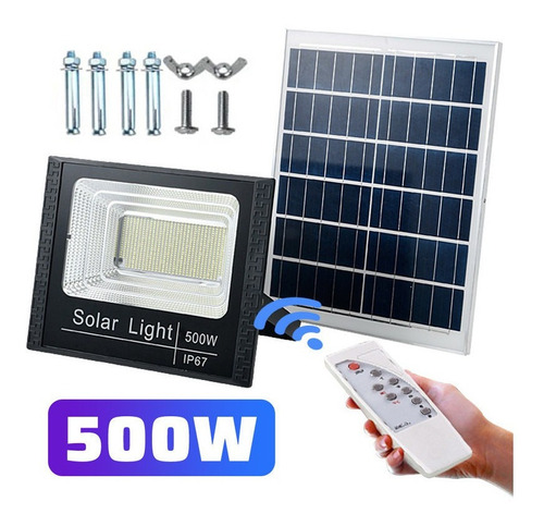 Placa De Foco Led De Energía Solar De 500 W, Resistente Al A