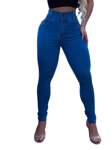 Calça Jeans Classica Levanta Bumbum Com 2 Botão Estilo