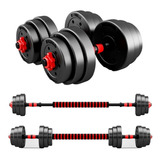 Set 2 De Mancuernas Ajustable De 15kg Con Unión Extensor 