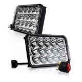 Par Faro Unidad  15 Led 4x6 Rectangular Alta Y Baja 