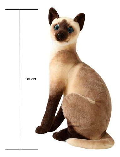 Peluche En Forma De Gato Realista - Gato De Peluche 35-40cm