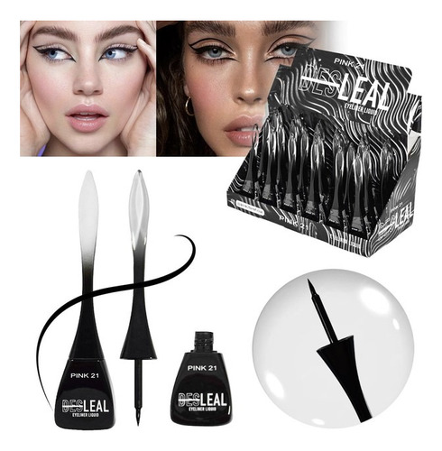 Delineador Liquido Negro Para Ojos Eyeliner Desleal Pink21