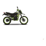 Motocicleta Doble Propósito Italika Dm200 Verde Con Blanco  