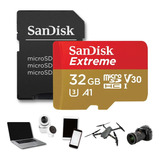 Micro-sd Sandisk 32gb Extreme Uhd 4k P/cannon Eos 7d Mark Ii