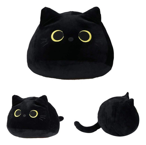 Almohada Peluche Gato Negro,gato De Peluche Gigante 55cm