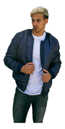 Campera Hombre Bomber Memphis Matelase C/ Corderito Abrigada