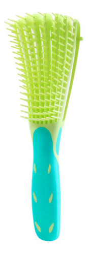 Cepillo Flexible Desenredante Tipo A Color Verde Flexible Genérica Desenredante Verde 20cm De Diámetro